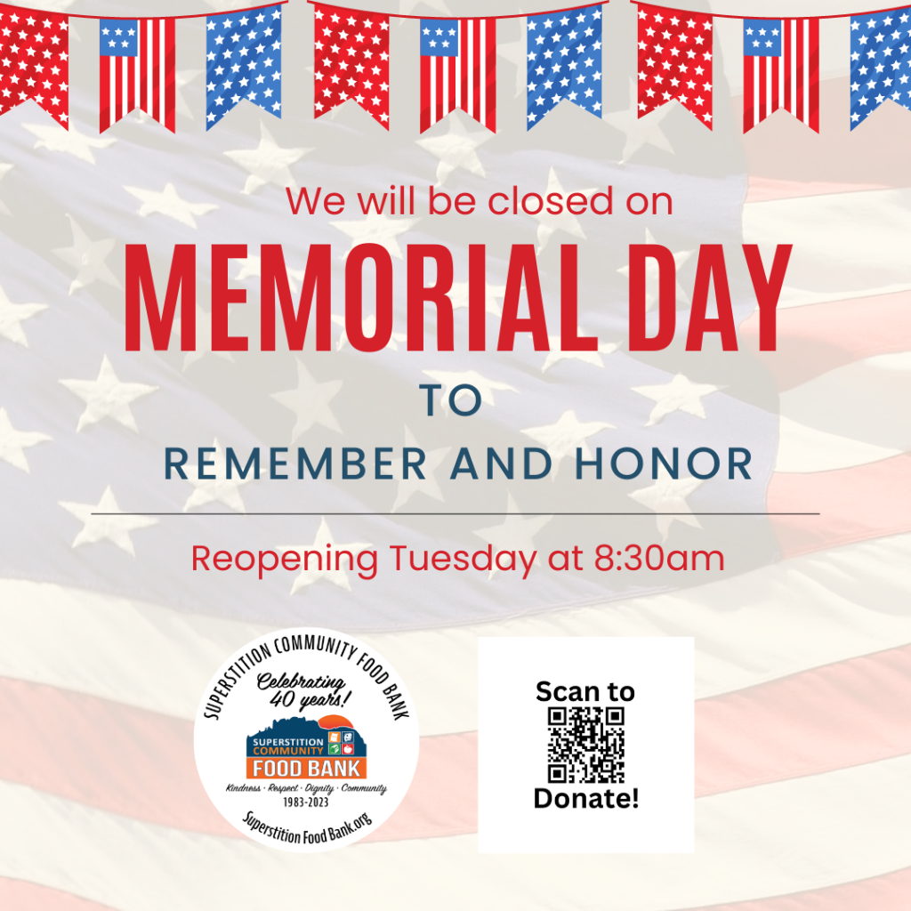 Closed on Memorial Day to Remember and Honor
